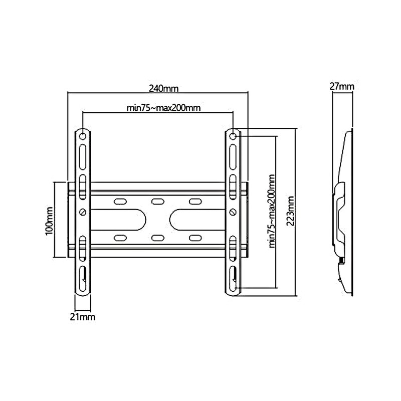 Maclean MC-937 Wall Mount for LCD LED OLED QLED Plasma