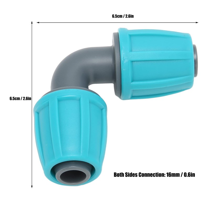 10pcs 16mm 90 Degree Hose Elbow Angle Drip Hose Lock