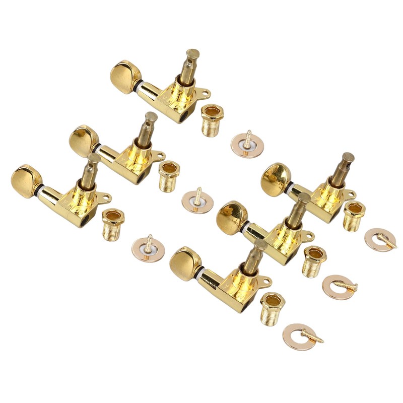6Pcs Full Closed Guitar Tuning Key Accurate Fast Operation Stable