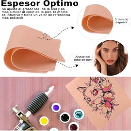 20 Piezas de Piel de Práctica de Tatuaje en Blanco,5.63X7.4 Pulgadas piel Sintetica Tatuaje,Doble Cara de Tatuaje y Microblading Para Práctica,Para Principiantes y Experimentados（rose)