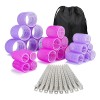 33pcs Hair Rulos Tubos Plástica Para Cabello Autoadheribles Rojo Y
