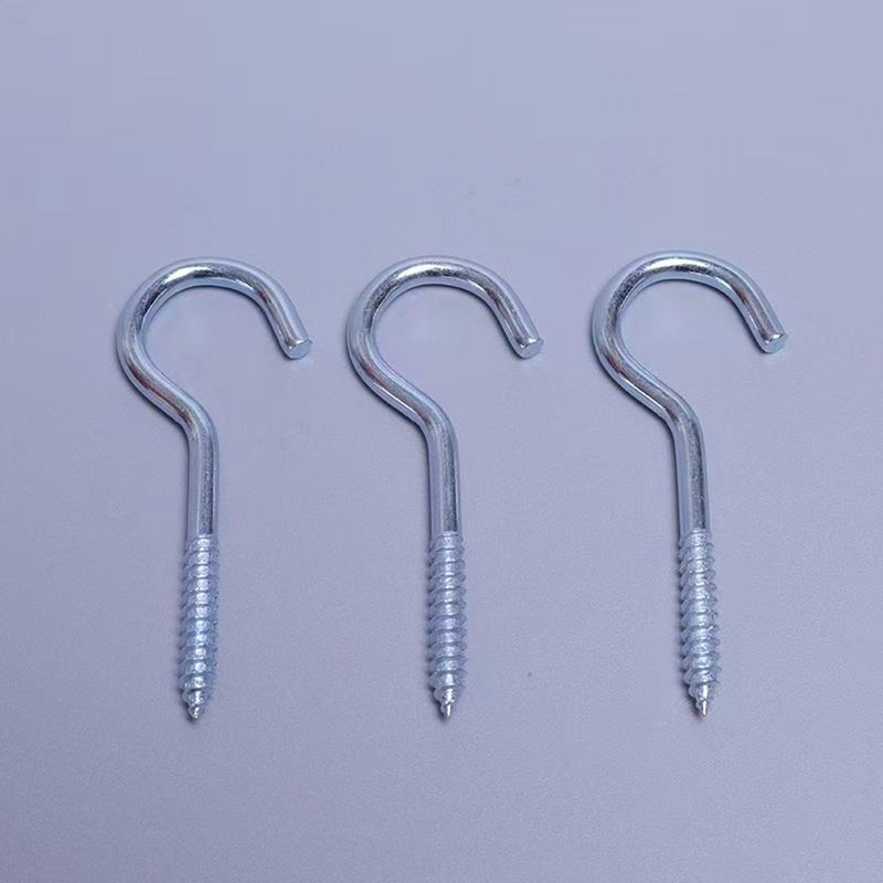 GESDYO 12Pcs 3.2 inches Screw-in Hook Self-Tapping Screw Hooks Open