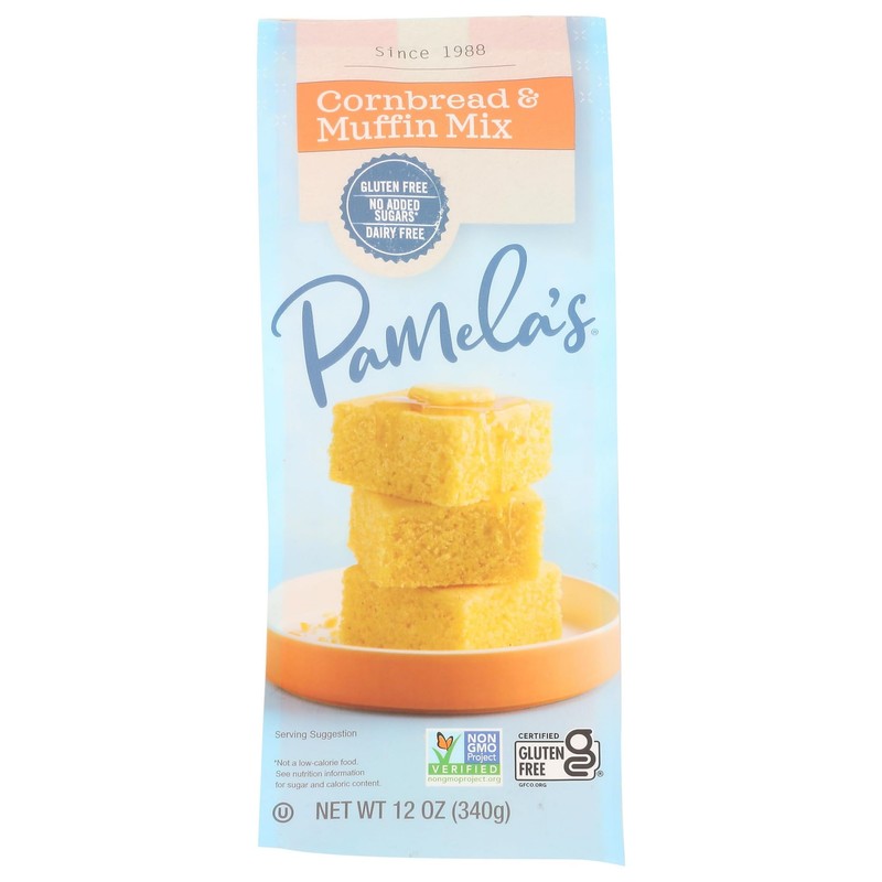 Pamelas Mix Corn Bread & Muffin, 12 oz