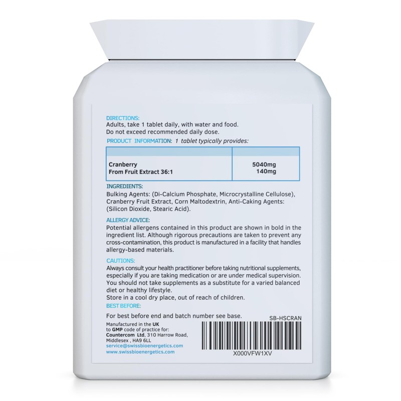 Cranberry - 5000mg 90 Tablets - Superior Natural High Strength