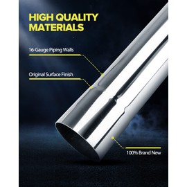 PHILTOP 2.25" DIY Custom Exhaust Kit - 16 Pcs Mild Steel Tubing Mandrel Bend Pipe Straight & U-Bend Kit, Universal Fit for EXP329
