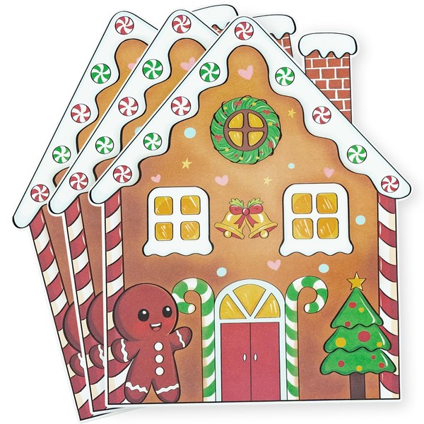 Gingerbread Placemats - 50 Psc Disposable Paper Placemats Christmas Place