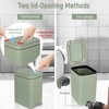 rejomiik Small Bathroom Trash Can with Lid Slim Soft Close