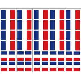 40 Removable Stickers: French Flag, France Party Favors, Decals