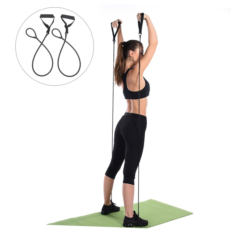 CORHAD 1 Pair Latex Resistance Band Pull Rope Foot-Operated Tension