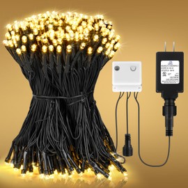 400 Warm White LED String Lights – 143.7ft Warm String Lights Outdoor Waterproof, Plug in Indoor String Lights with 8 Modes & Timer Memory, Twinkle String Lights for Tree, Xmas, UL Listed