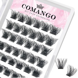 D Curl Wispy Lash Clusters DIY Eyelash Extensions CoMango Lash Extension Clusters Mega Volume Thin Band DIY Lash Cluster At Home