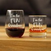 Fun Grandpa - Funny Grandfather Stemless Wine Glass Gift for