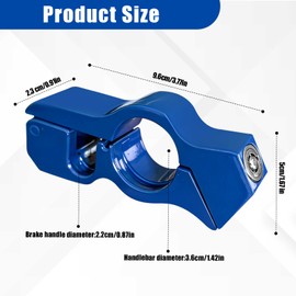 RAFIYU Motorcycle Lock Universal, Adjustable Brake Disc Lock, Security Anti-Theft Lock Handlebar Lock for Scooters, Moped, Scooters, Bicycle, ATVs, Dirt Bikes (Blue)