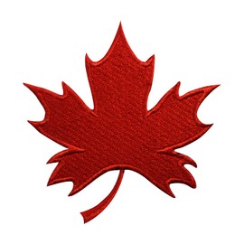 Canada Flag Patch, Maple Patch, Red Maple Leaf patcEmbroidered Iron on Sew on Patch Badge for Clothes etc. 7.5cm