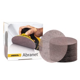 Mirka Abranet Sanding Mesh 125 mm Velcro / Grain P800 / 50 Pieces / 5423205081 / Suitable for All 125 mm Random Orbital Sanders and Grinding Machines / for Sanding Wood, Spatula, Varnish, Plastic