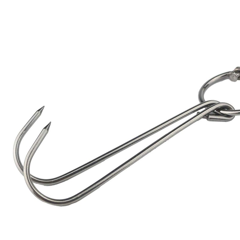 TIHOOD 6PCS 9.4" Stainless Steel Double Meat Hooks Roast Duck