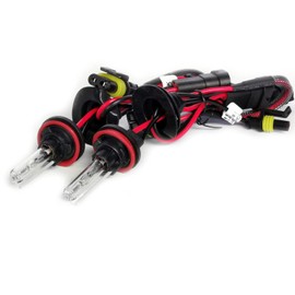 Troniz H11 H8 - Bombillas HID de xenón AC 35 W superbrillantes para faros delanteros, lámpara de repuesto para faros delanteros, color azul hielo 8000 K, paquete de 2