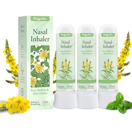 PUFFIAIR Mullein Nasal Sticks (3 Pack) 丨Pure Mullein & Mint Extract丨 Boost Focus, Reduce Fatigue & Stuffy Noses 丨 Support Craving Relief for Smokers, Energy Boost & Respiratory Health
