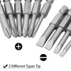 Saipor 10Pcs Magnetic Screwdriver Bit Sets 1/4 Inch Hex Shank
