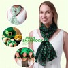 Basic Sense Unisex Shiny Celtic Shamrock Clover Scarf and Scarf