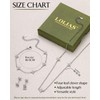 LOLIAS Chain Silver 925 Women's Stud Earrings Gold Bracelet Set