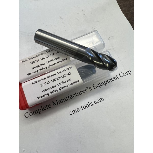 CME 2pcs 5/8" Tialn coated solid Carbide End Mills 4