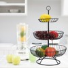 Household Living Room Modern 3-Tier Fruit Dish Plate Storage Basket