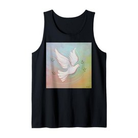 Graceful Peace Dove/Pastel/Olive Branches Tank Top