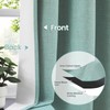 Melodieux Teal Blackout Linen Textured Curtains 63 Inch Length for