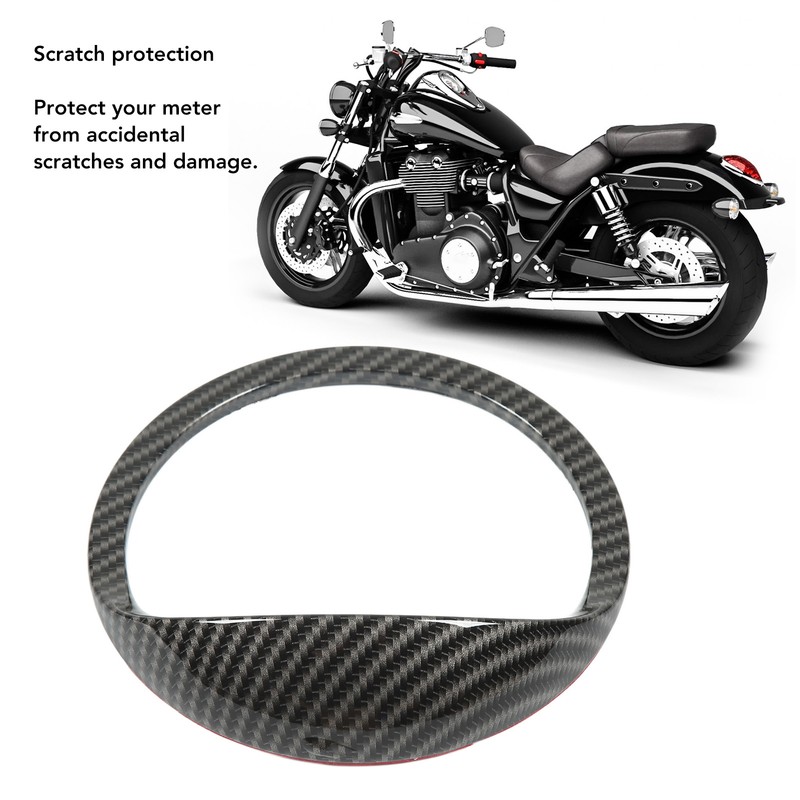 Motorcycle Speedometer Intrument Gauge Bezel Cover Trim Carbon Fiber Style