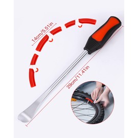 JOFLVA Tyre lever, tyre lever tool spoon, tyre mounting iron, tyre spoons, lever iron tool kits, mounting lever tool with 3 wheel rim protectors tool kit, for motorcycle/bicycle/car tyres.