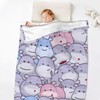 CaomeiWu Hippo Throw Blanket, 80" x 60" Flannel Cute Hippos