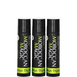 Moroccan Magic Organic Lemon Thyme Lip Balm 3 Pack | Made with Natural Cold Pressed Argan and Essential Oils Lip Balm | Smooth Application | Non-Toxic, Cruelty Free