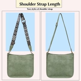 Crossbody Bags for Women Leather Shoulder Purse with wide shoulder strap Women's Shoulder Handbags Crossbody Hobo Bags