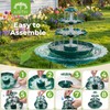 AISITIN 6.5W Solar Bird Bath Fountain, 3-Tiered Waterfall, DIY Detachable