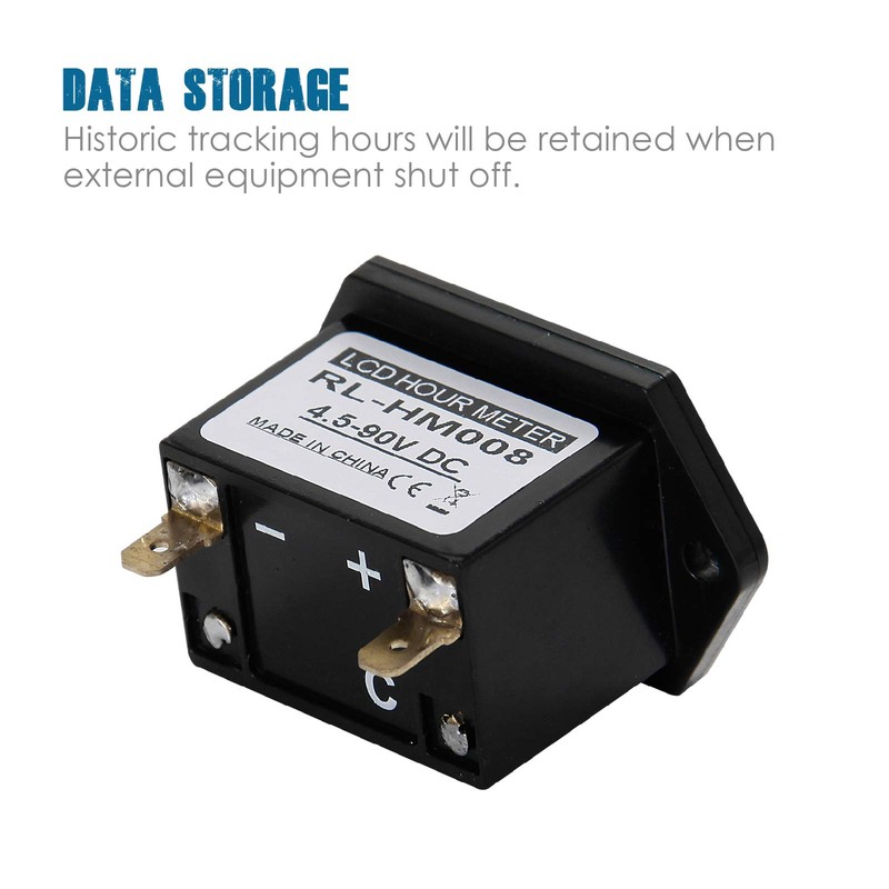 Runleader RL-HM008 DC 4.5-90V Hour Meter with Digital LCD Display