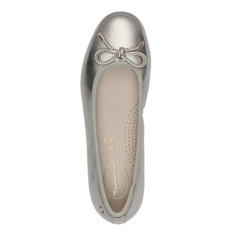 Tamaris Women's 8-82102-42 Ballerina Shoes, Gold, 41 EU