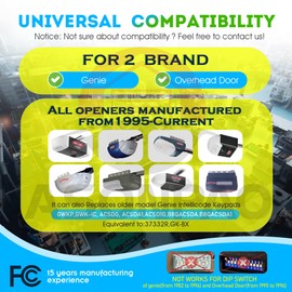 1 for GK-R Wireless IntelliCode Genie Garage Door Opener Keypad 3-Year-Warranty