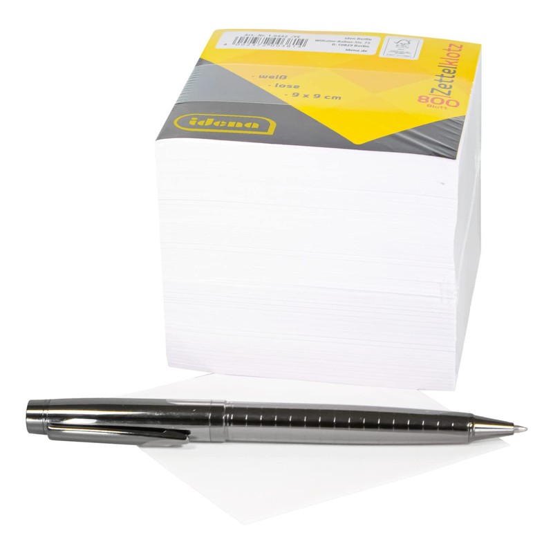 Idena 10442 Notepad, 9 x 9 cm, 800 Sheets Loose,