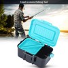 VBESTLIFE Plastic Fishing Bait Holder 2 Compartment Earthworm Lure Storage