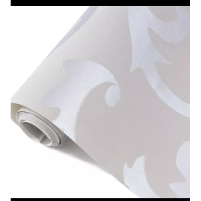 Hanmero Green Wallpaper Roll Pattern QZ01138 silver & grey