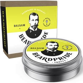 BEARDPRIDE Men's Beard Balm - The Original Beard Balm from the Barbershop - Our Beard Balm is Based on Natural Shea Butter and Valuable Oils - Beard Balm - Gift for Men (55 g, Fruity)