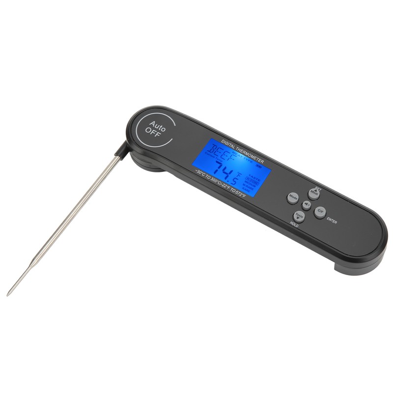 Digital Multifunction Food Thermometer Folding 180° Rotation Probe 22℉572℉ 30℃300℃