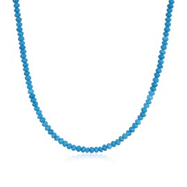 GAVU Men's Crystal Bead Necklace with Gemstone Beads Black Onyx & Tiger's Eye, Stone, Blue turquoise