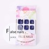 Sakytal Glossy Fake Toenails Blue Solid Color Full Cover False