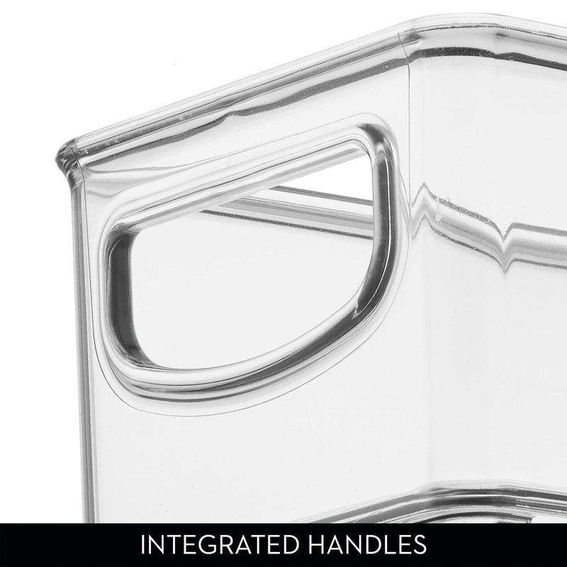 iDesign Stackable Clear Plastic Storage Bins – Narrow Organizer for