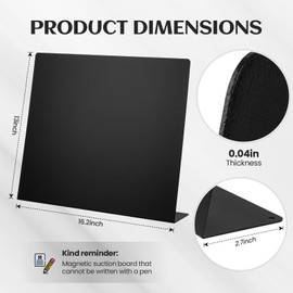 Tongyuyan 2 Pack Magnet Board,16.2" x 13" Magnetic Board,Metal Magnetic Bulletin Board,Magnet Display Stand for Home,School,Kitchen,Office