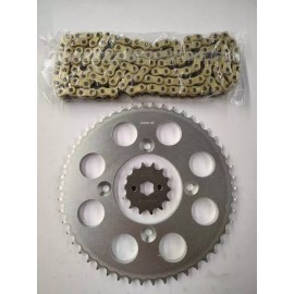 HONDA CRF 100F 2004-13 gold 428 x-ring chain and 14/50 tooth sprocket kit