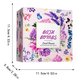 Bath Bombs Gift Set, 4 Pieces Bath Bombs for Women, Bath Bombs in Gift Box as Bath Additive for Women, Birthday Gift Idea for Girls, Women, Children