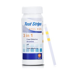 3 in 1 Pool Teststreifen für Spa, Aideepen 150 Stäbchen Wassertest-Set, Genau Pool Tester für pH, Freies Chlor, Gesamtalkali in Trinkwasser, Pool, Spa
